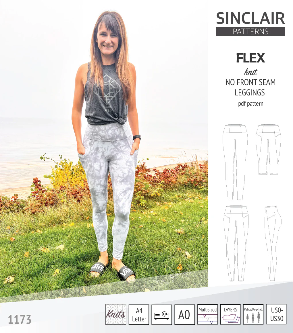 Flex no front seam leggings with colorblocking (PDF) - Image 8