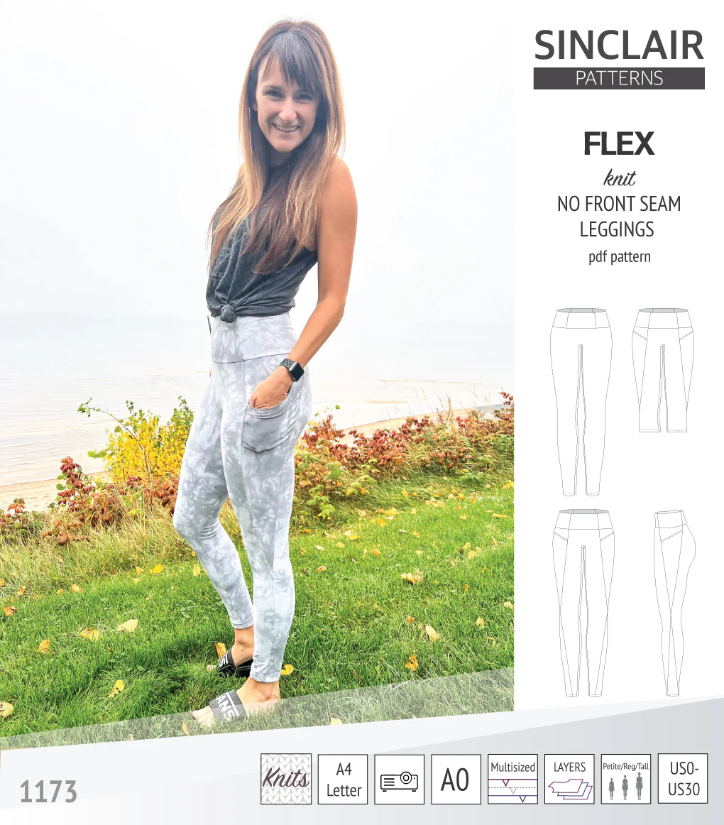Flex no front seam leggings with colorblocking (PDF) - Image 9
