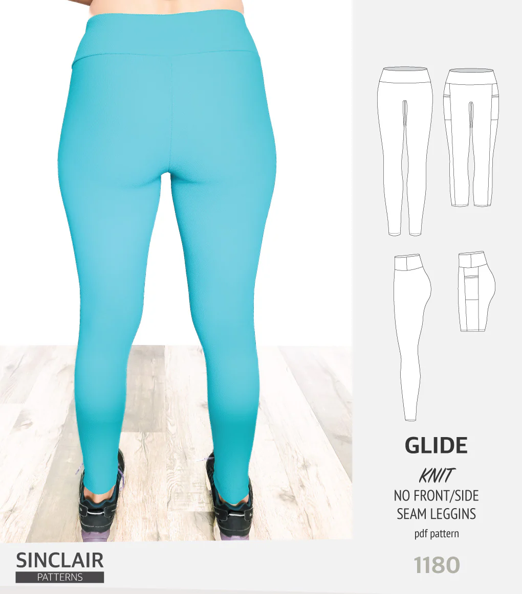Glide no front and no side seam leggings (PDF) - Image 3