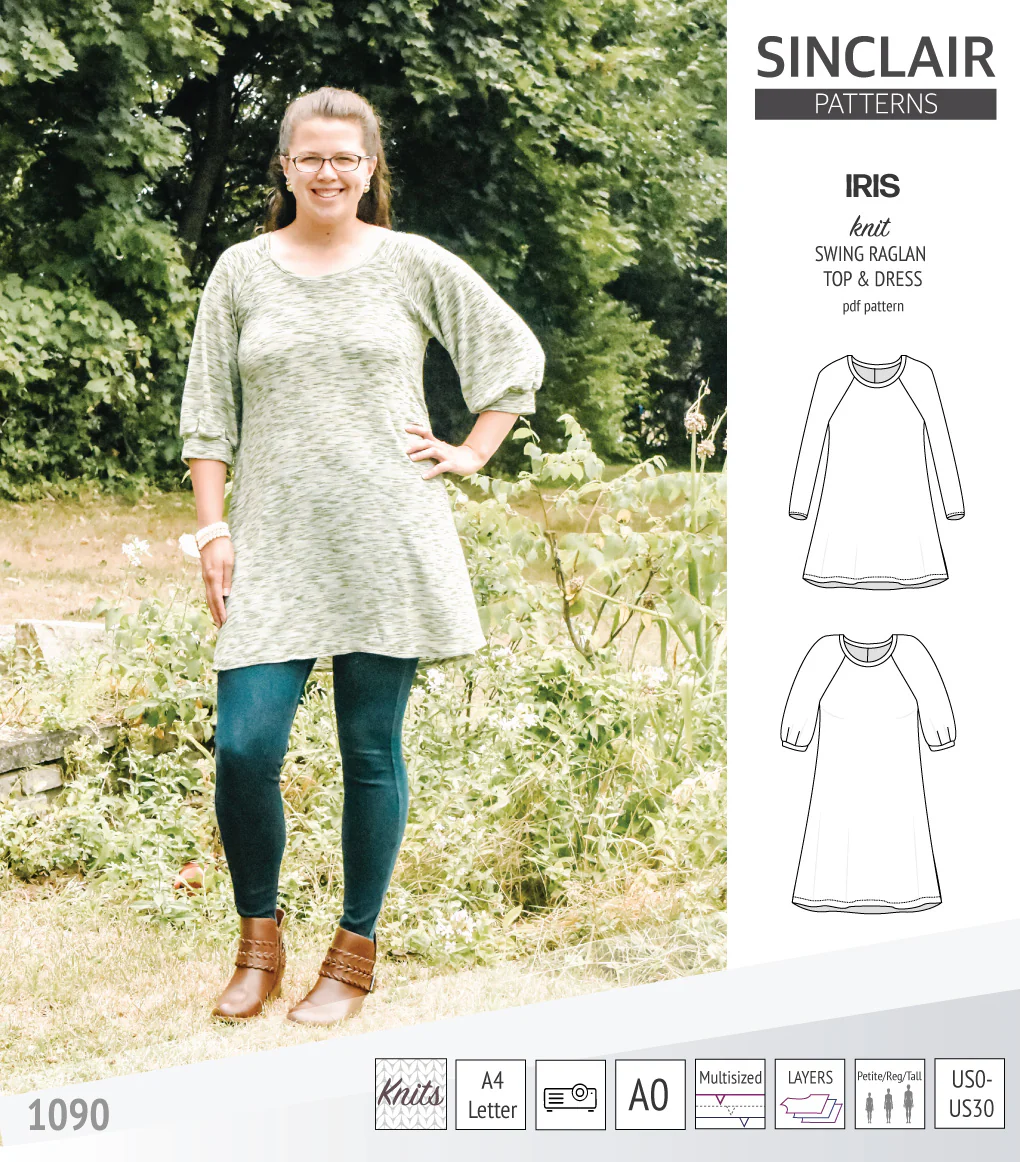 Iris raglan swing top, tunic and dress for knit fabrics (PDF) - Image 14