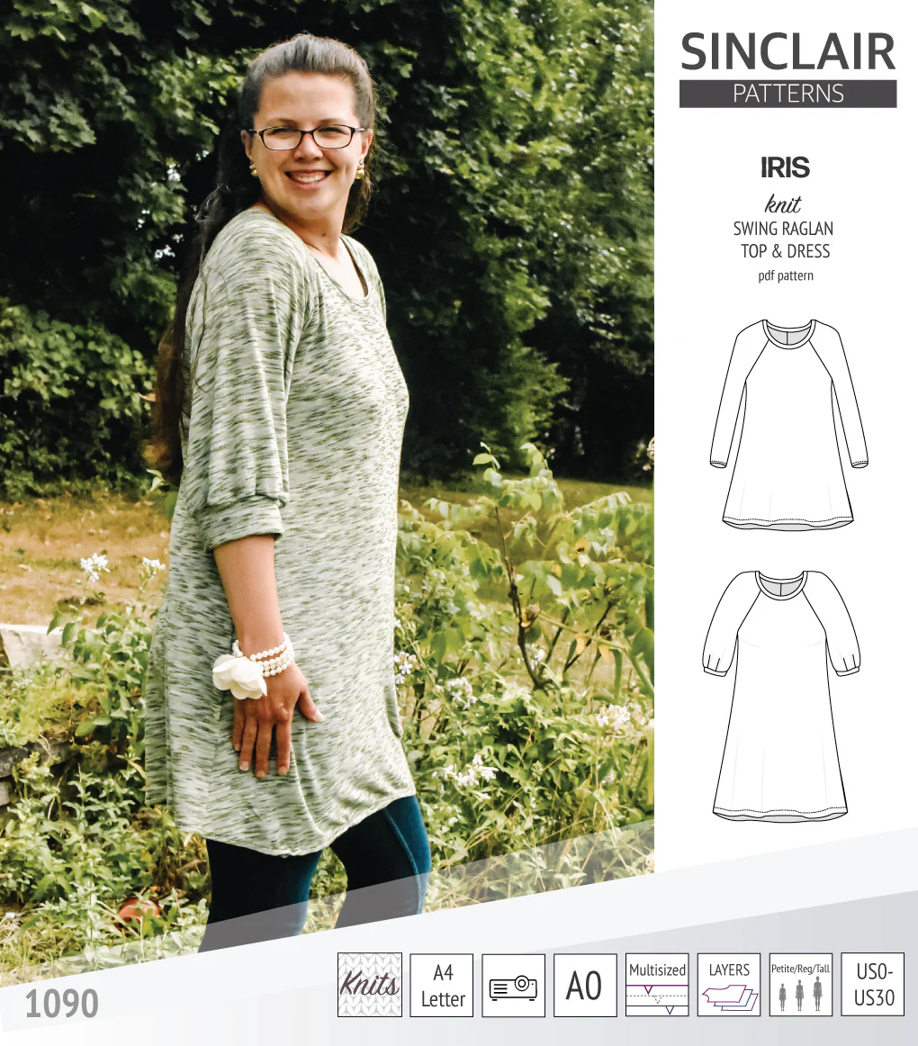 Iris raglan swing top, tunic and dress for knit fabrics (PDF) - Image 15
