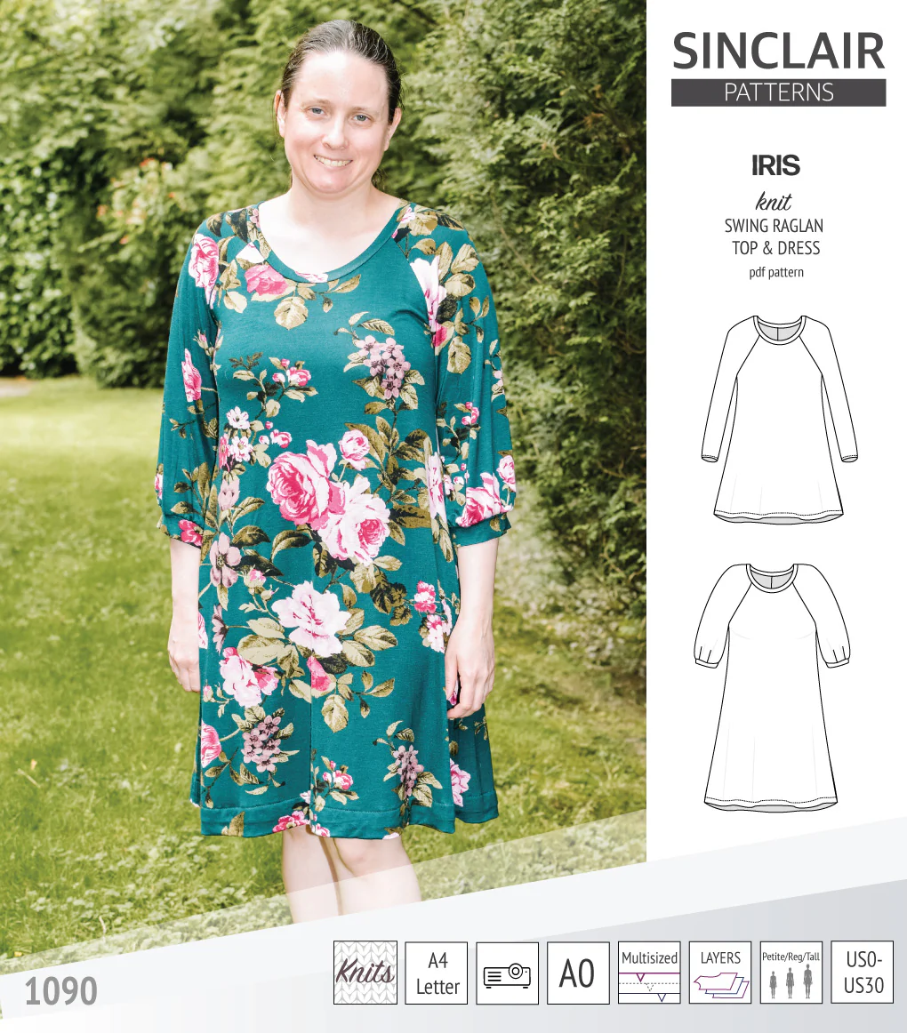 Iris raglan swing top, tunic and dress for knit fabrics (PDF) - Image 20
