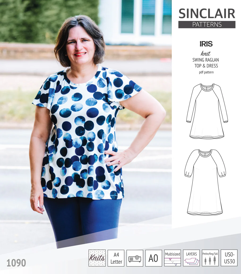 Iris raglan swing top, tunic and dress for knit fabrics (PDF) - Image 21