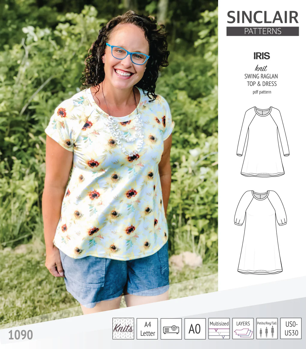 Iris raglan swing top, tunic and dress for knit fabrics (PDF) - Image 22