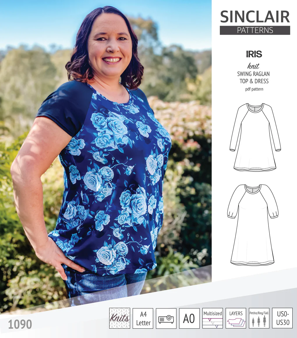 Iris raglan swing top, tunic and dress for knit fabrics (PDF) - Image 23