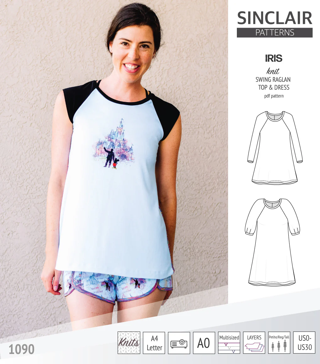 Iris raglan swing top, tunic and dress for knit fabrics (PDF) - Image 24