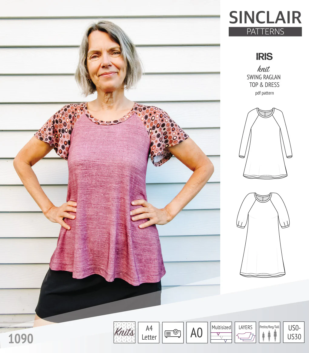 Iris raglan swing top, tunic and dress for knit fabrics (PDF) - Image 26