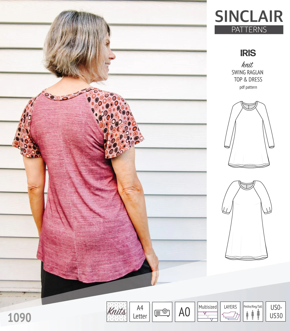 Iris raglan swing top, tunic and dress for knit fabrics (PDF) - Image 27