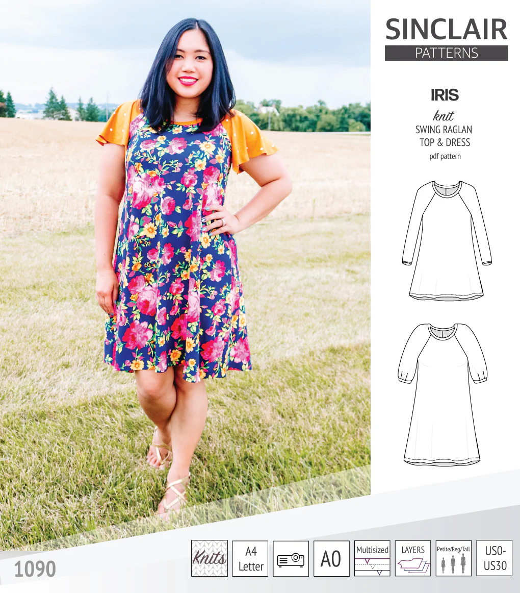 Iris raglan swing top, tunic and dress for knit fabrics (PDF) - Image 29