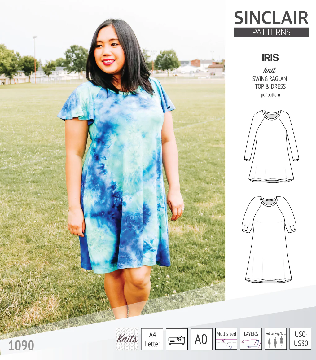 Iris raglan swing top, tunic and dress for knit fabrics (PDF) - Image 31