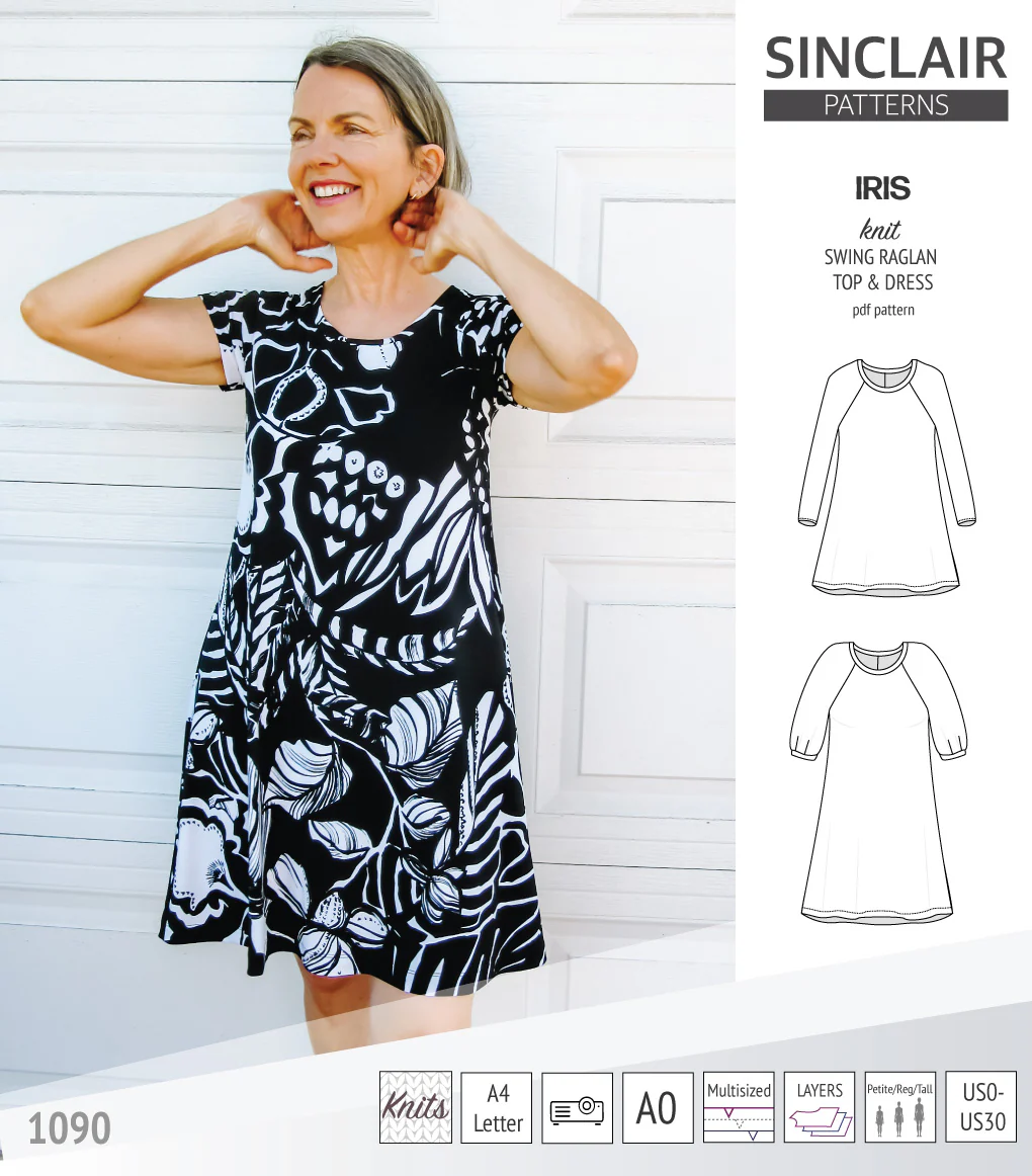 Iris raglan swing top, tunic and dress for knit fabrics (PDF) - Image 32