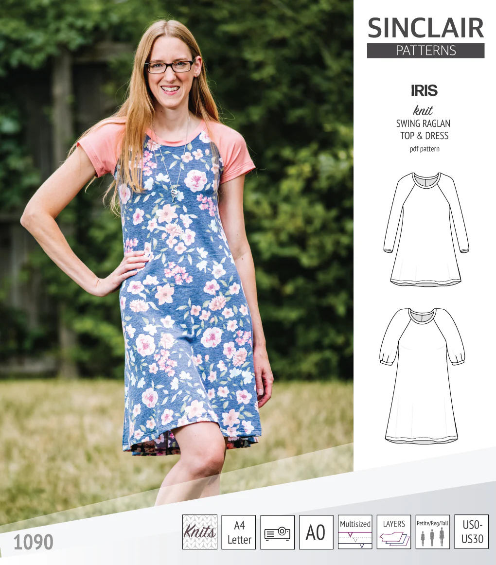 Iris raglan swing top, tunic and dress for knit fabrics (PDF) - Image 39