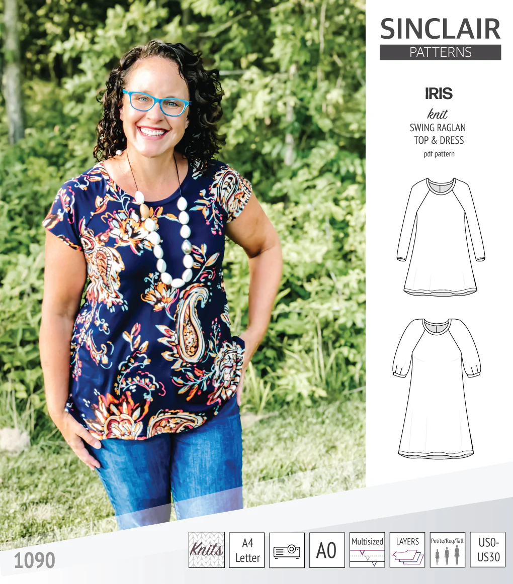 Iris raglan swing top, tunic and dress for knit fabrics (PDF) - Image 40