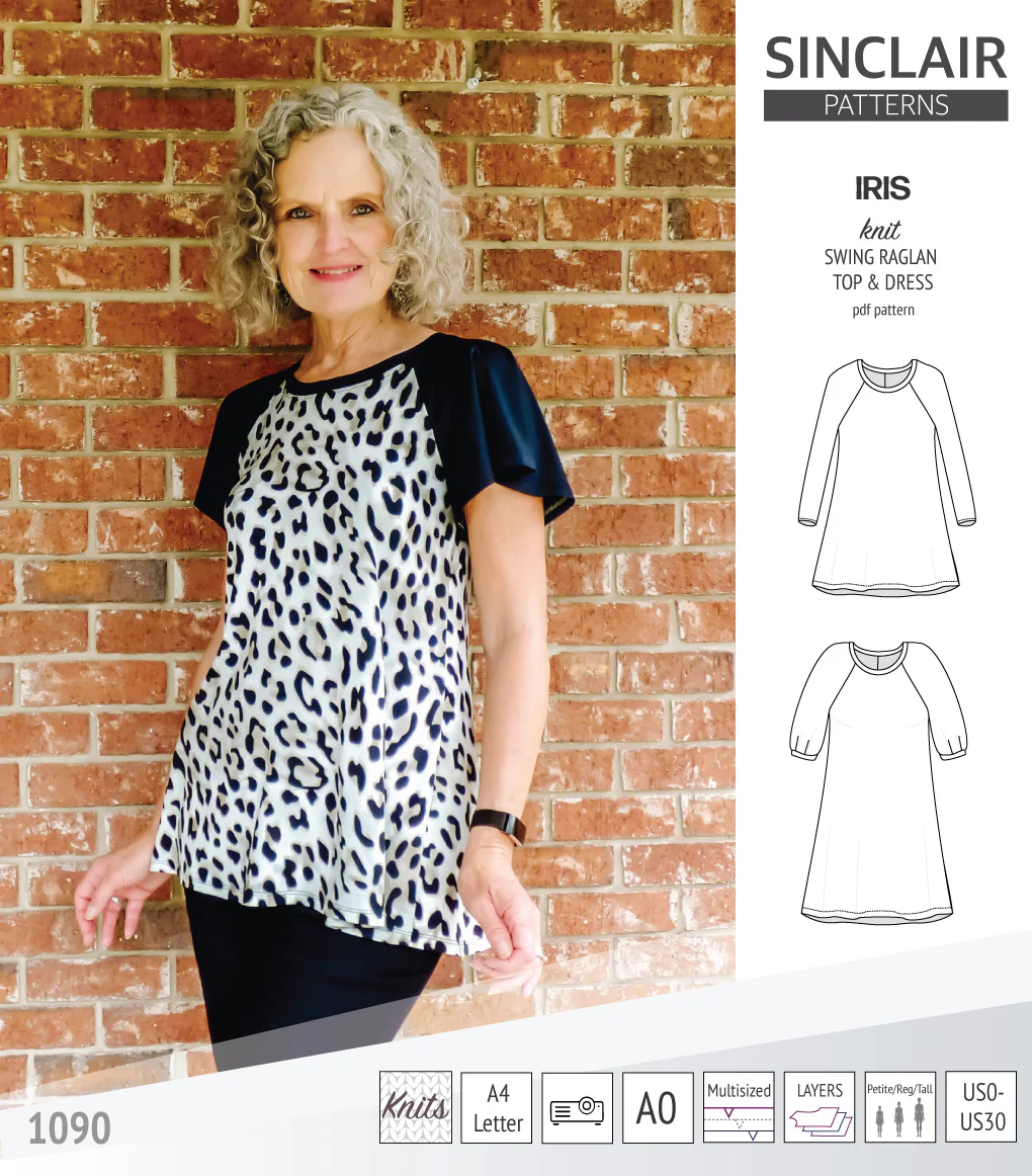 Iris raglan swing top, tunic and dress for knit fabrics (PDF) - Image 44