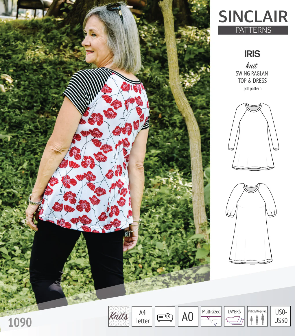 Iris raglan swing top, tunic and dress for knit fabrics (PDF) - Image 52