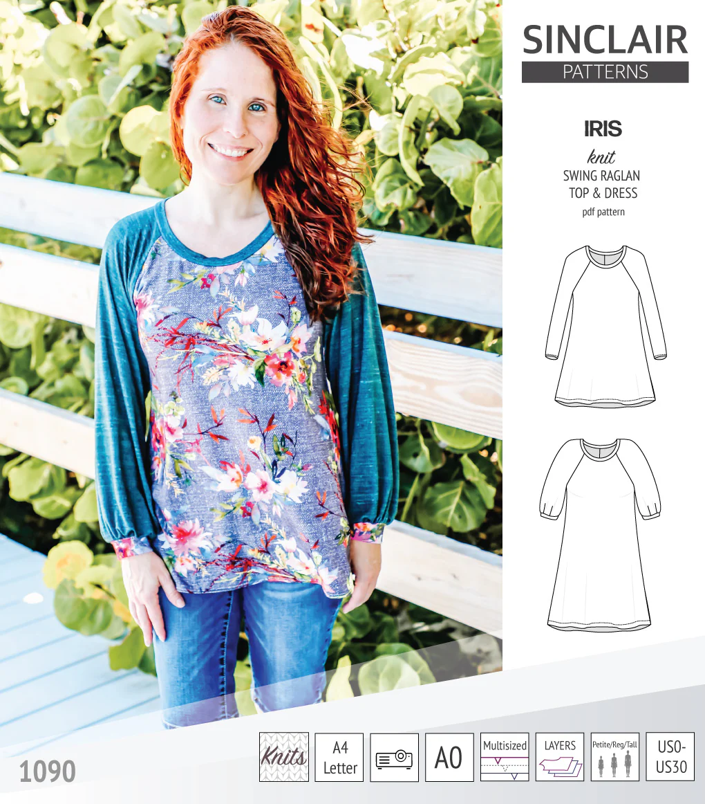 Iris raglan swing top, tunic and dress for knit fabrics (PDF) - Image 57