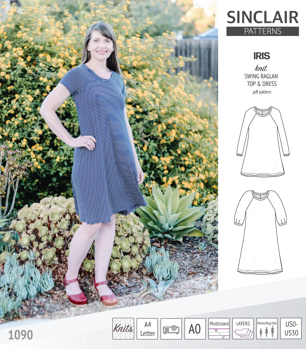 Iris raglan swing top, tunic and dress for knit fabrics (PDF) - Image 59