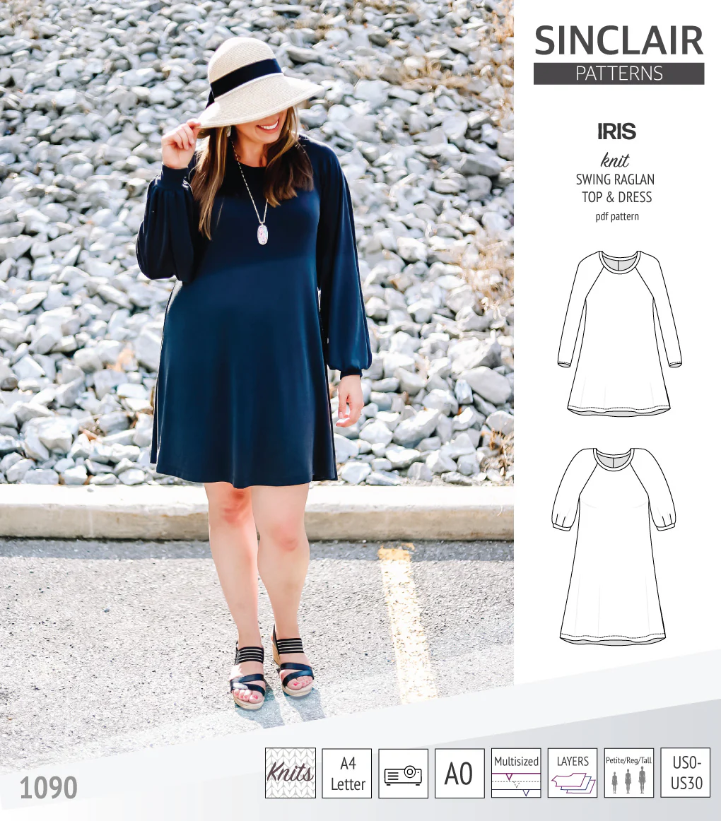 Iris raglan swing top, tunic and dress for knit fabrics (PDF) - Image 60