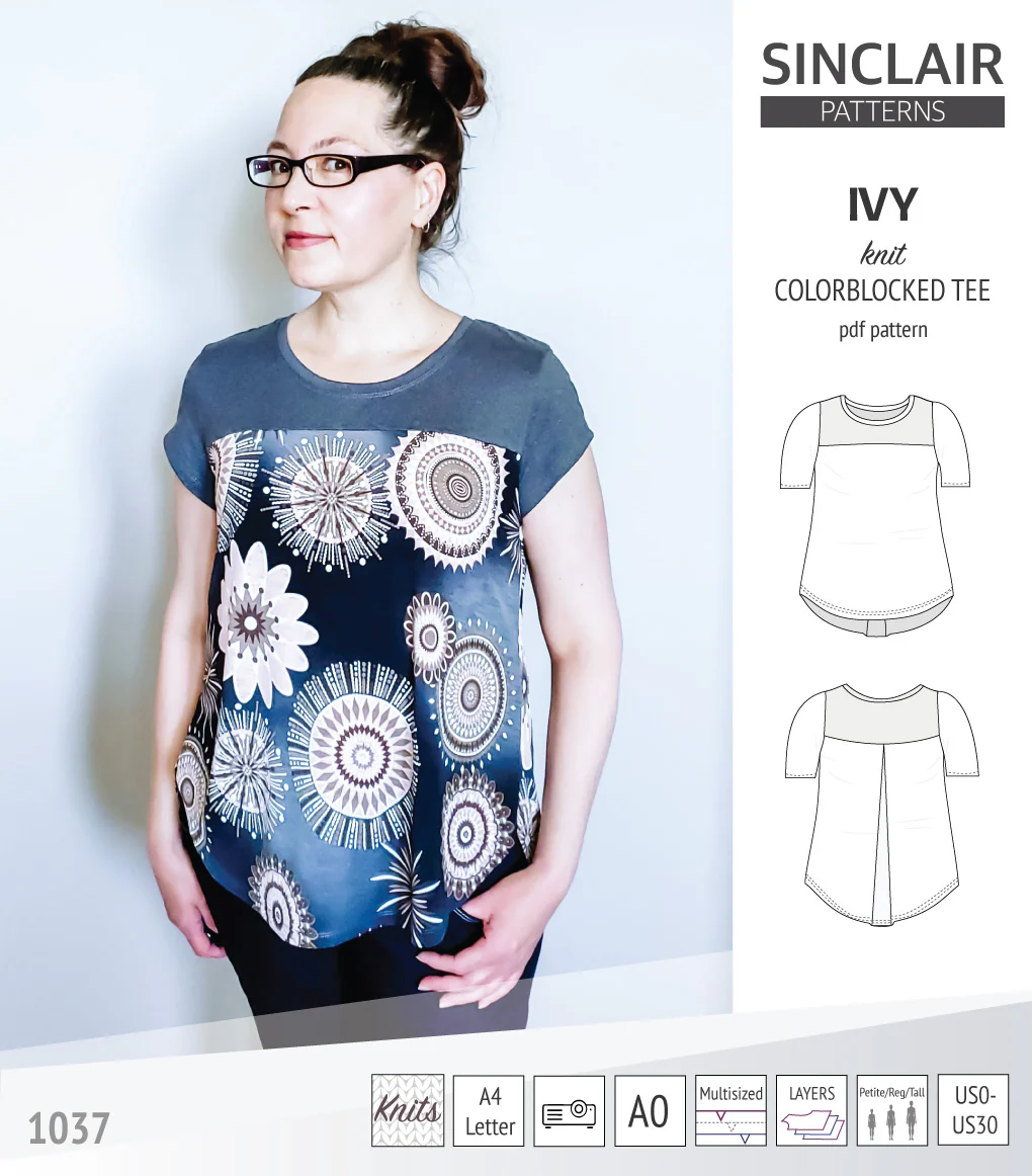 Ivy knit colorblocked tee  (PDF) - Image 10