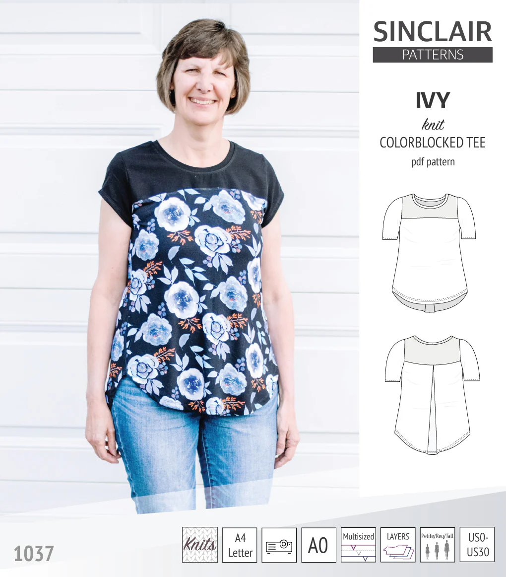 Ivy knit colorblocked tee  (PDF) - Image 11