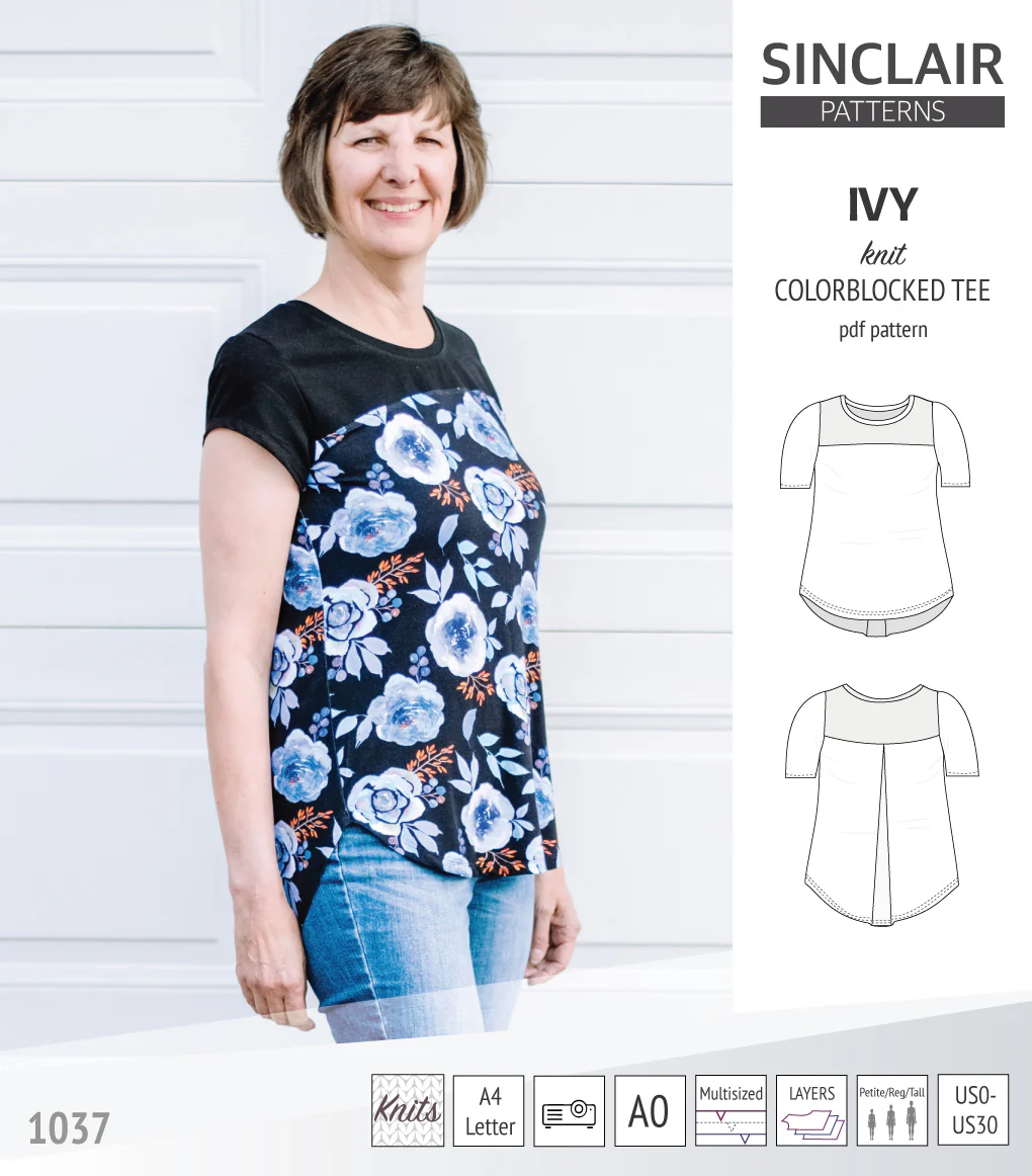 Ivy knit colorblocked tee  (PDF) - Image 13
