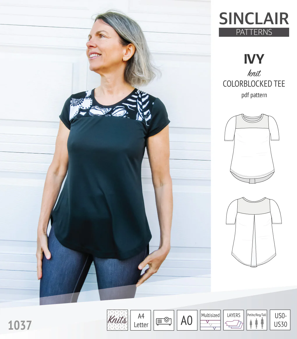 Ivy knit colorblocked tee  (PDF) - Image 15