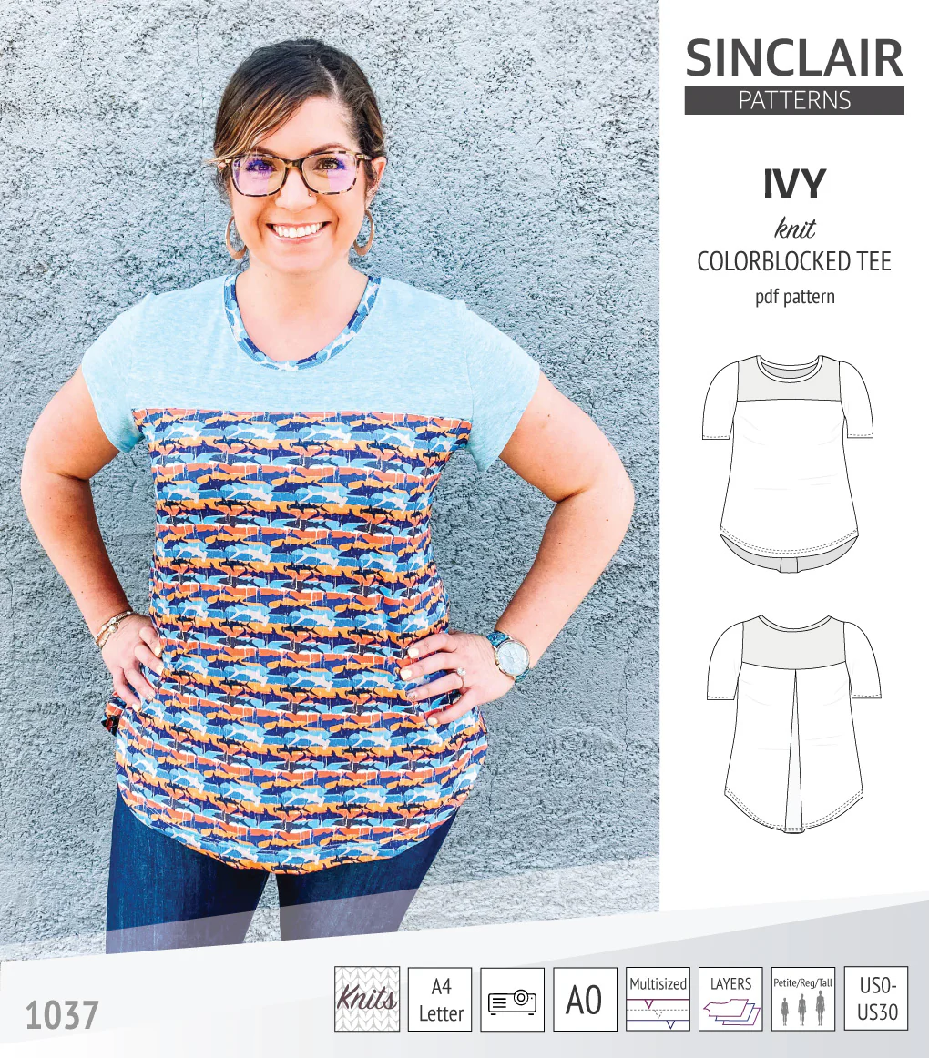 Ivy knit colorblocked tee  (PDF) - Image 16
