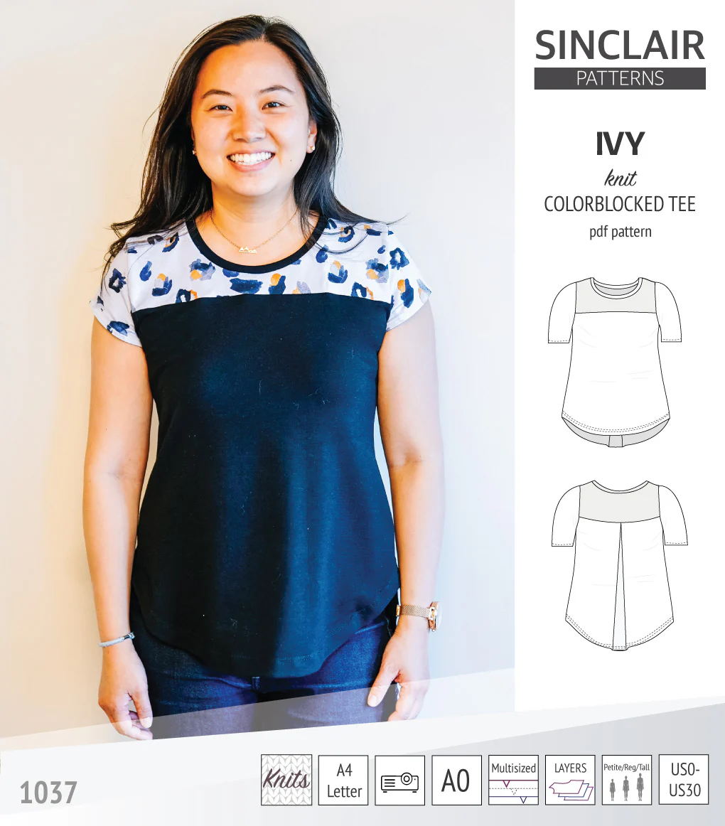 Ivy knit colorblocked tee  (PDF) - Image 18