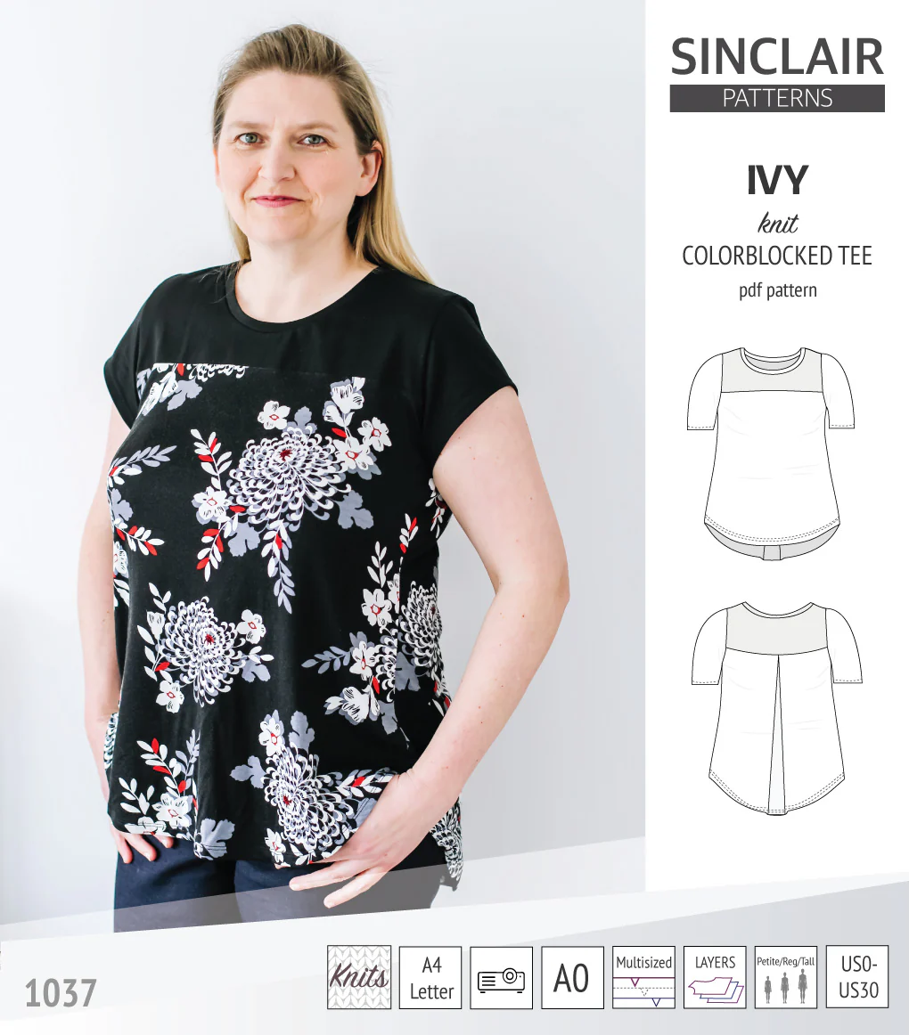 Ivy knit colorblocked tee  (PDF) - Image 19
