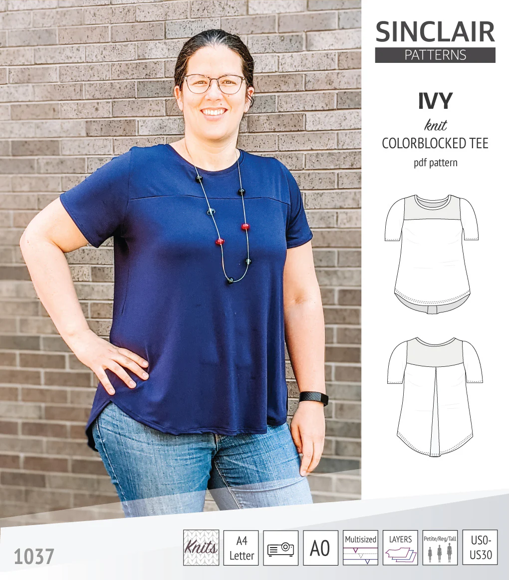 Ivy knit colorblocked tee  (PDF) - Image 20