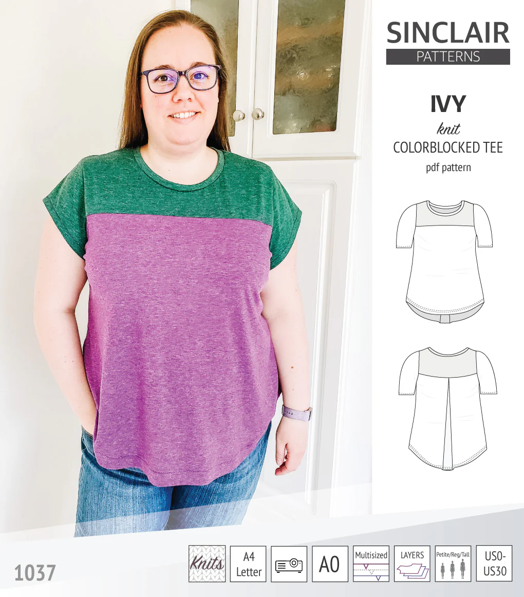 Ivy knit colorblocked tee  (PDF) - Image 23
