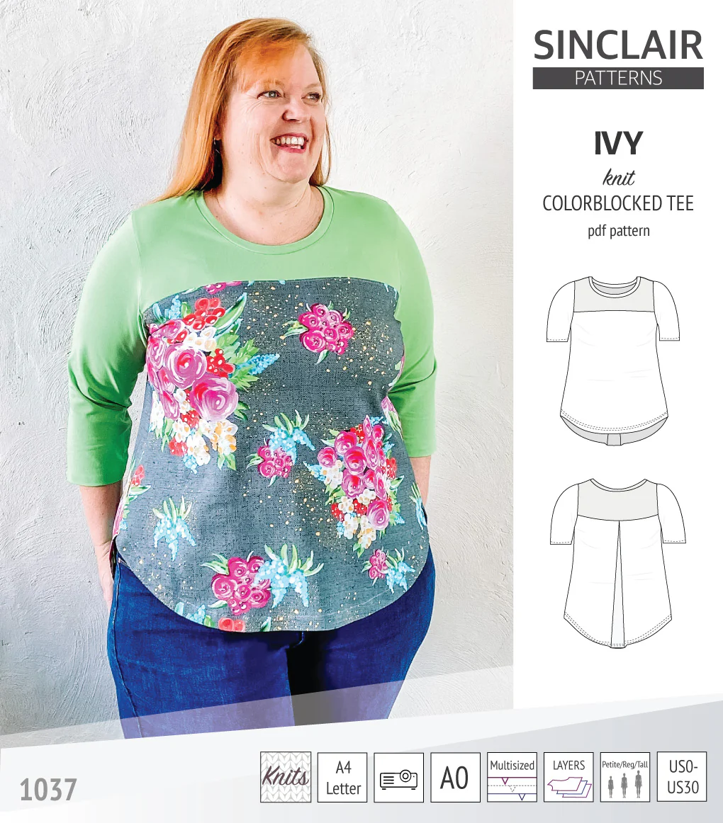 Ivy knit colorblocked tee  (PDF) - Image 25