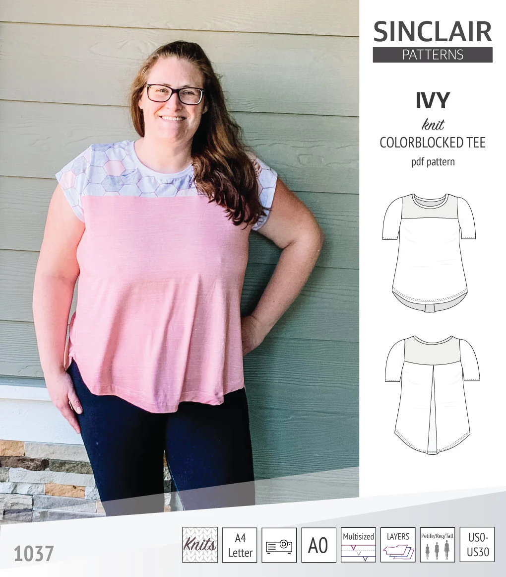 Ivy knit colorblocked tee  (PDF) - Image 26