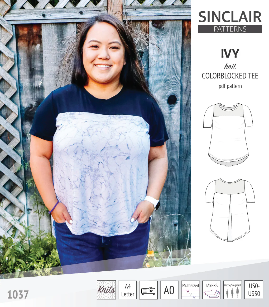 Ivy knit colorblocked tee  (PDF) - Image 27