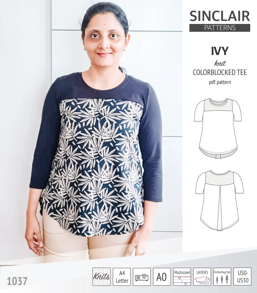 Ivy knit colorblocked tee  (PDF) - Image 28