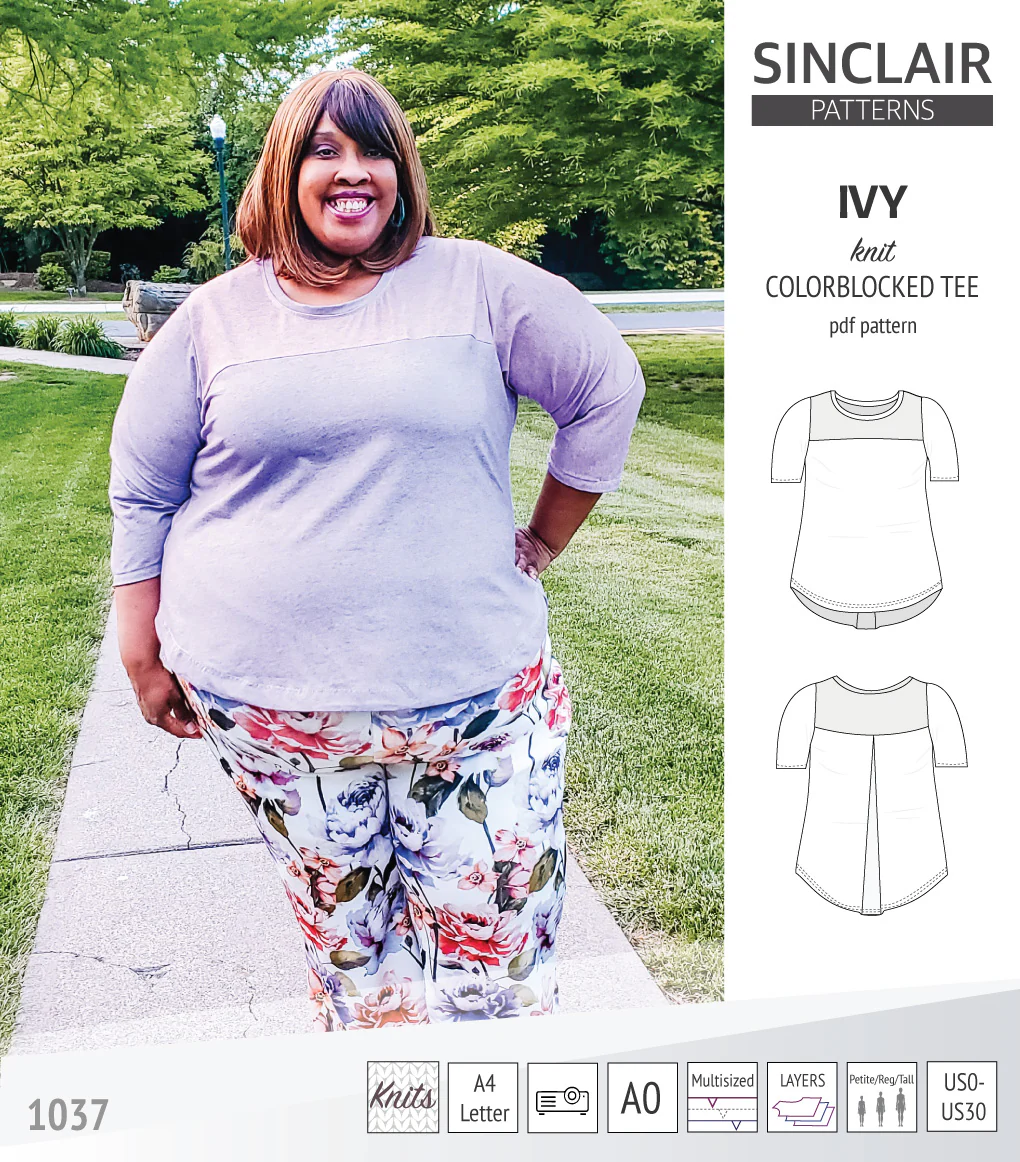 Ivy knit colorblocked tee  (PDF) - Image 29