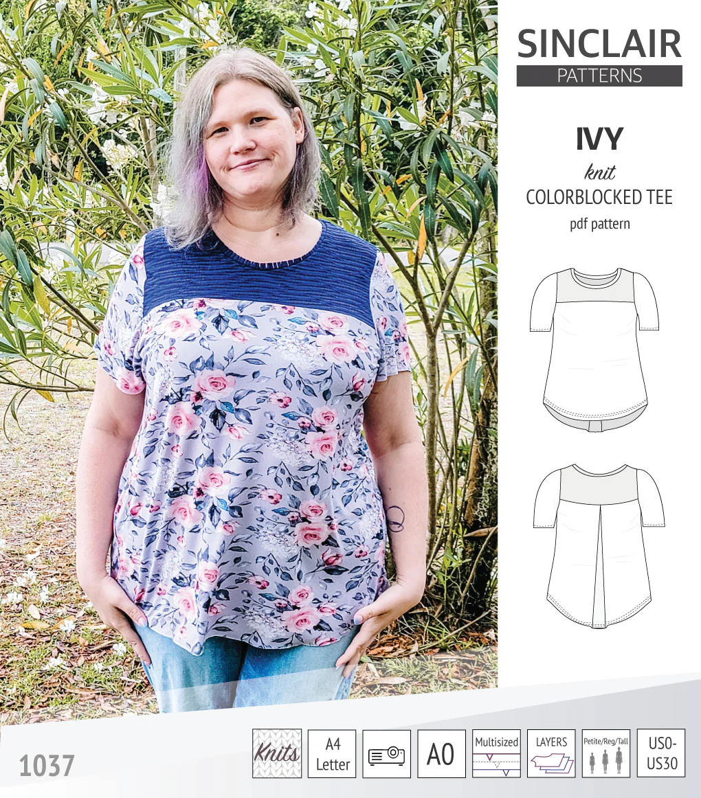 Ivy knit colorblocked tee  (PDF) - Image 30