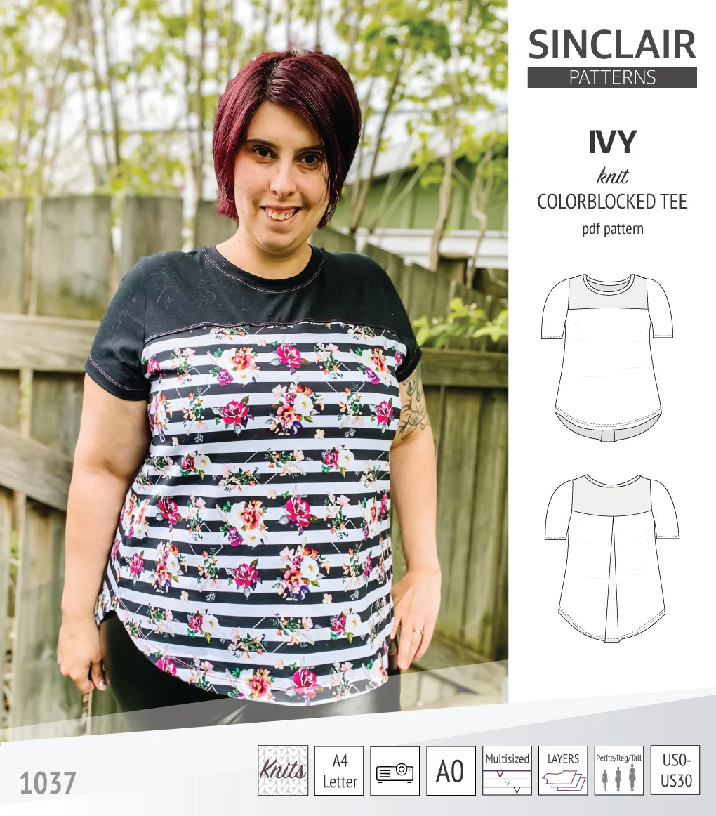 Ivy knit colorblocked tee  (PDF) - Image 33