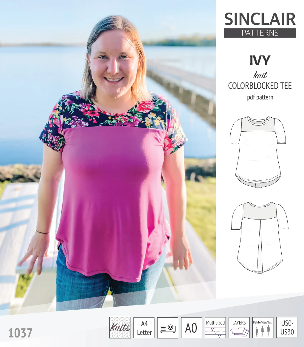 Ivy knit colorblocked tee  (PDF) - Image 35