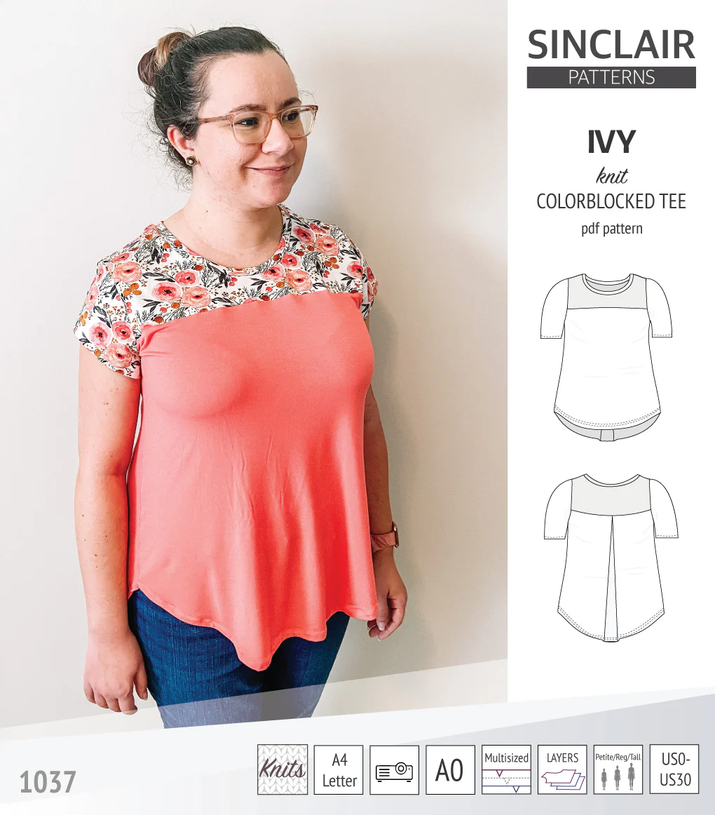 Ivy knit colorblocked tee  (PDF) - Image 36