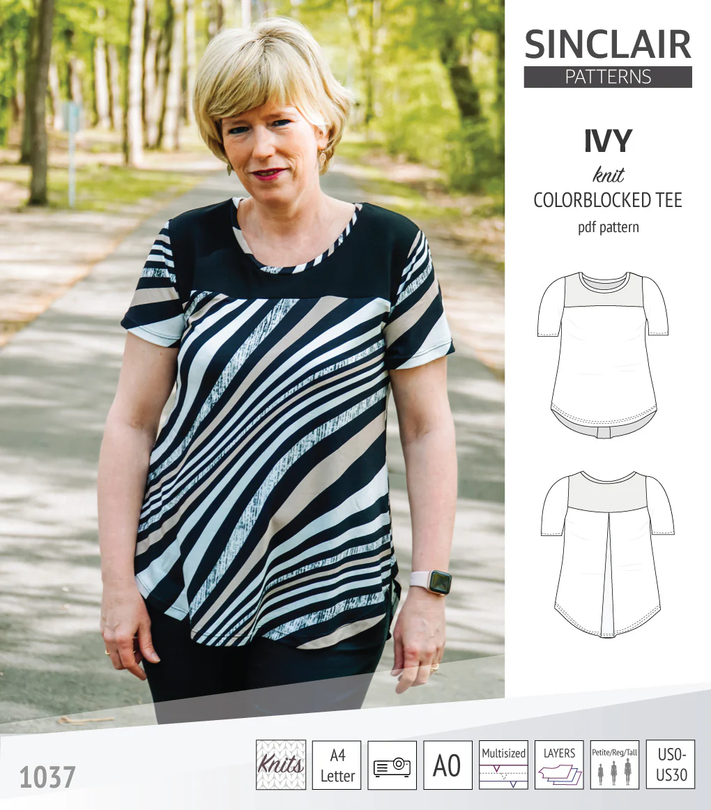 Ivy knit colorblocked tee  (PDF) - Image 41