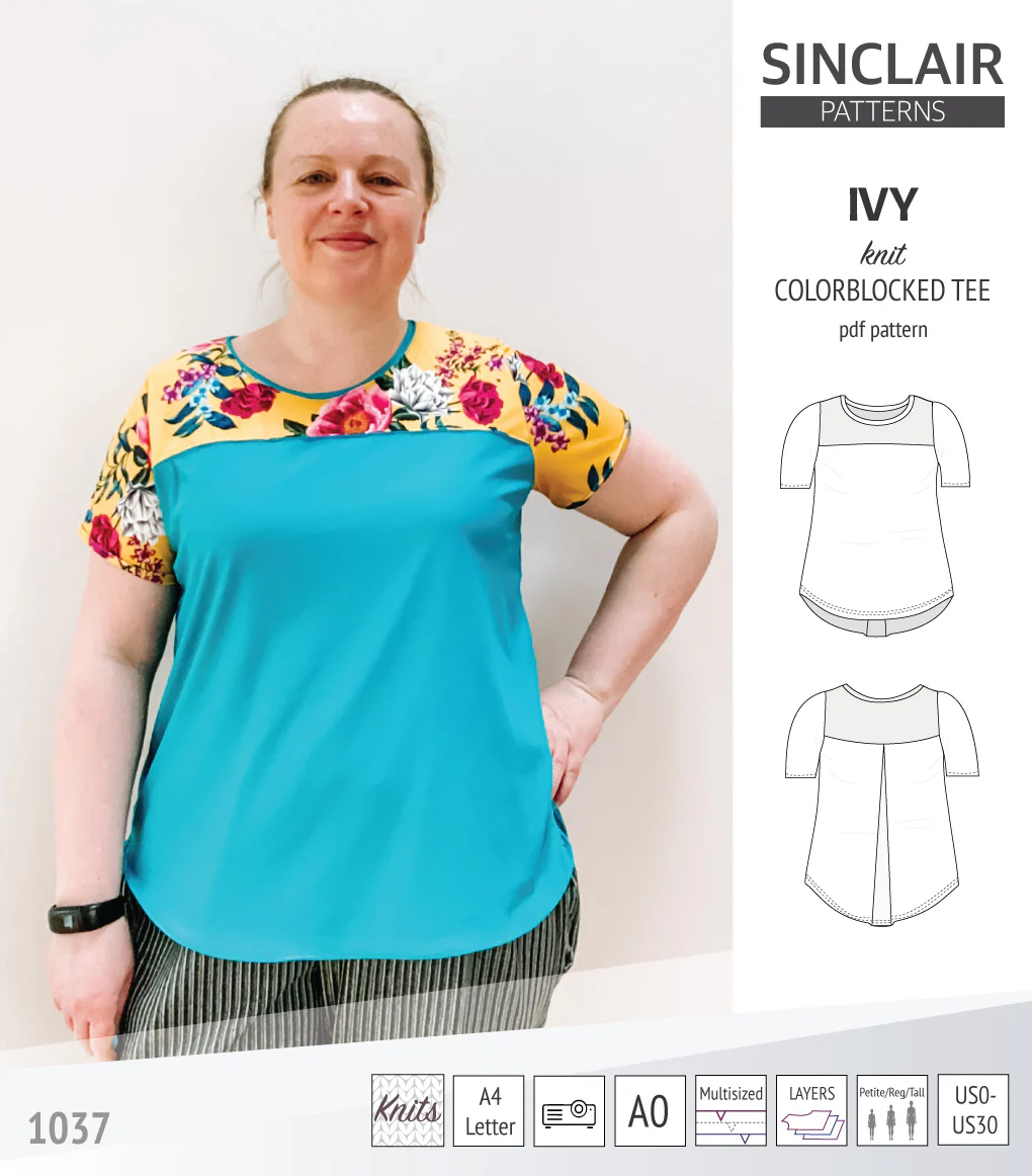 Ivy knit colorblocked tee  (PDF) - Image 43