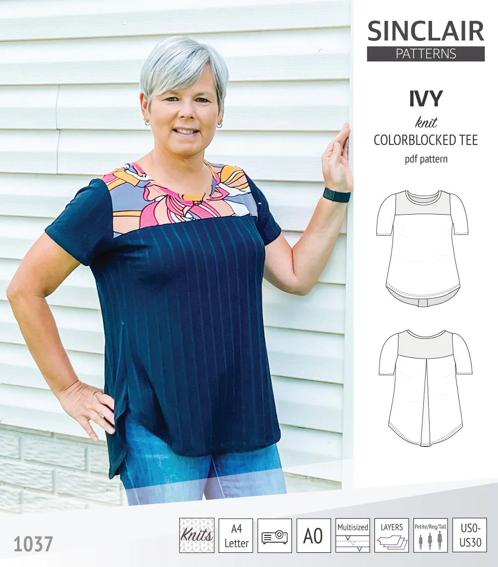 Ivy knit colorblocked tee  (PDF) - Image 6