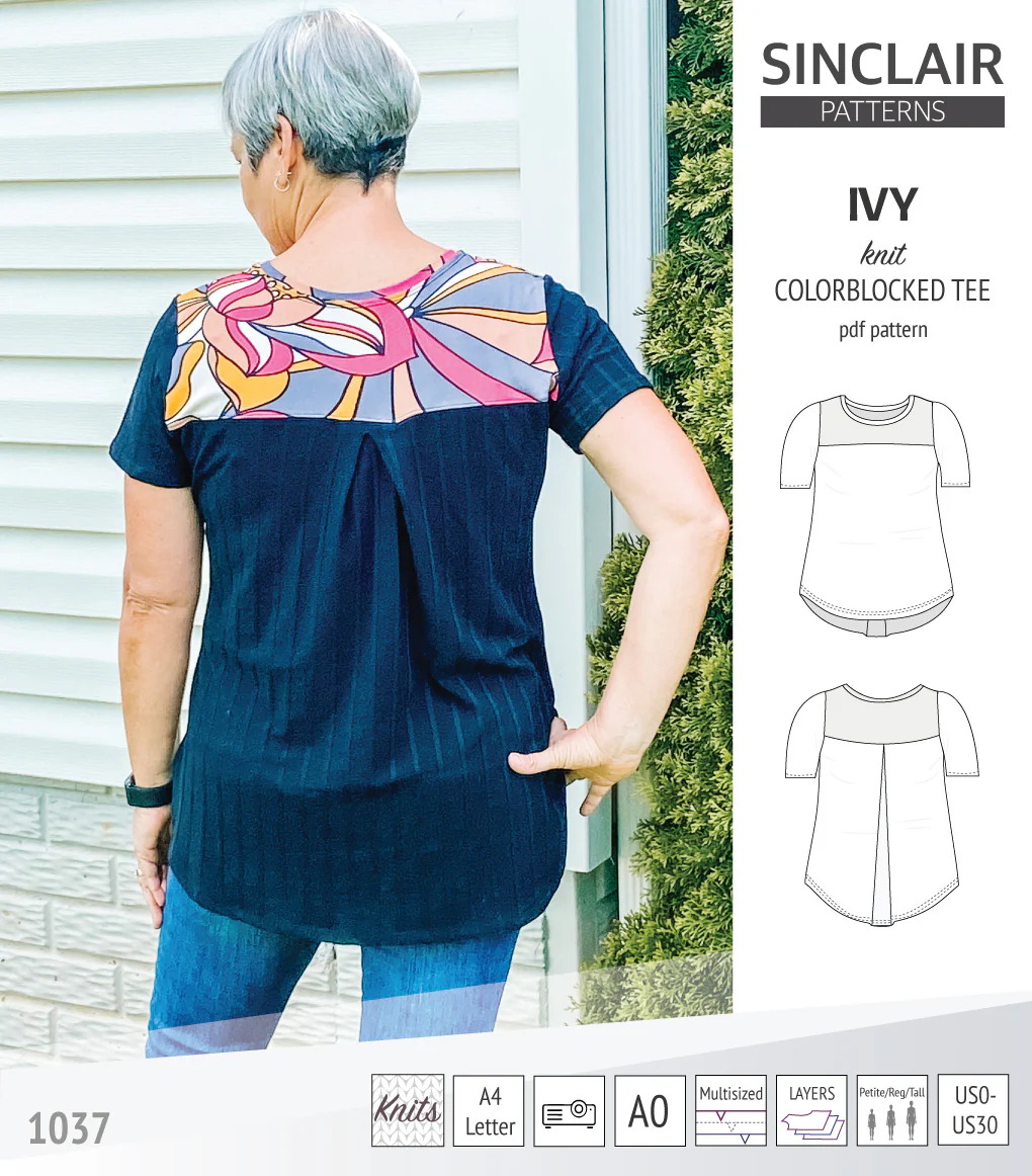 Ivy knit colorblocked tee  (PDF) - Image 7