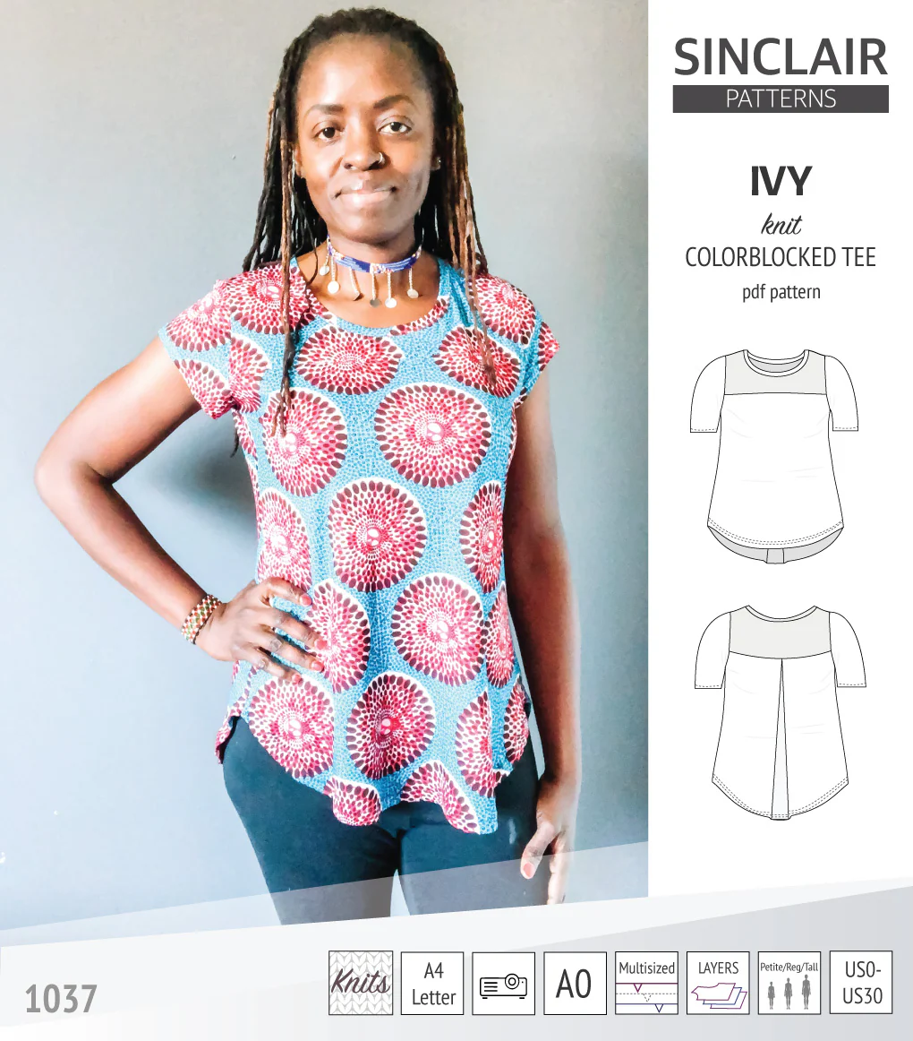 Ivy knit colorblocked tee  (PDF) - Image 8