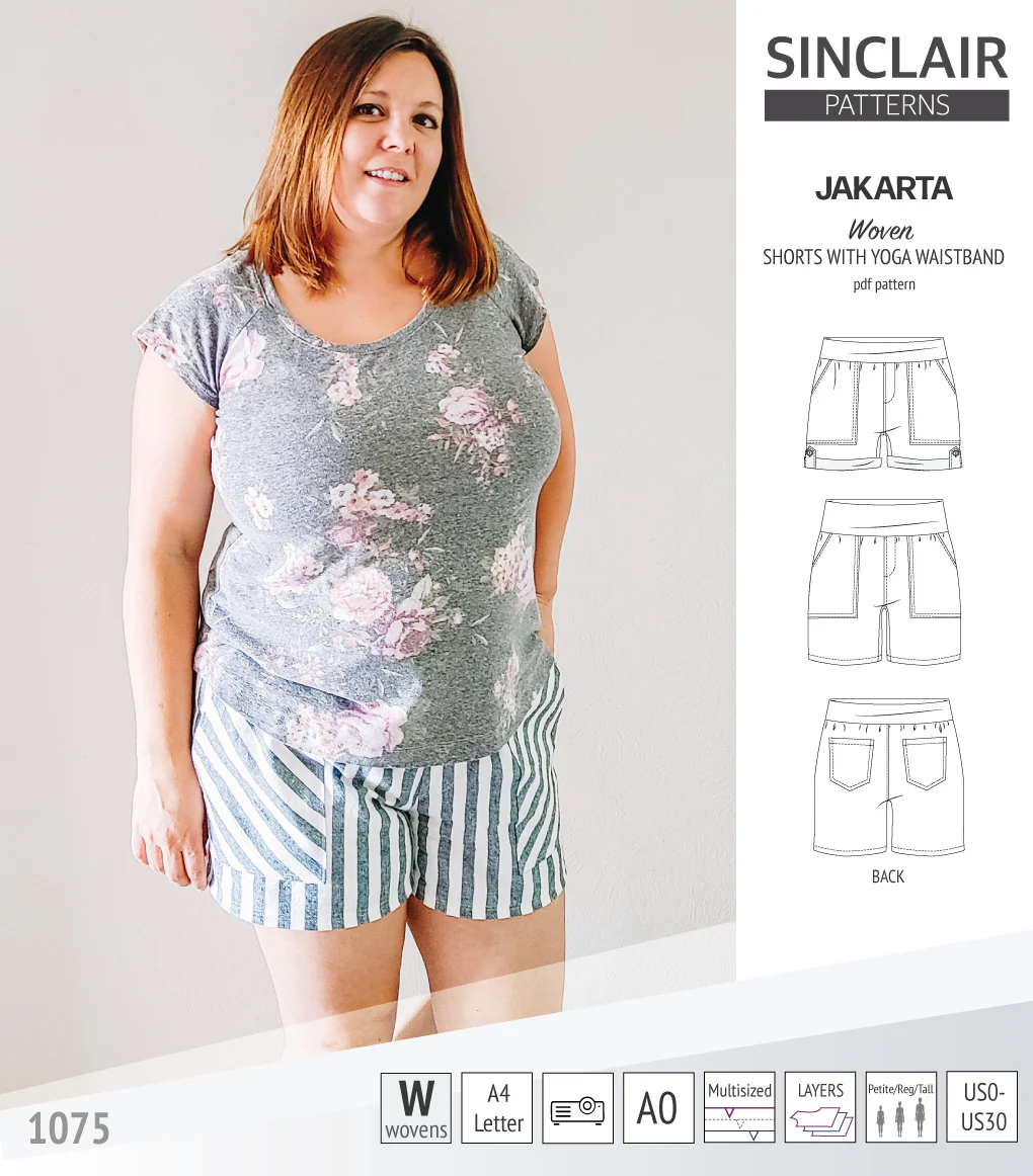 Jakarta shorts for woven fabrics with yoga waistband and pockets (PDF) - Image 17