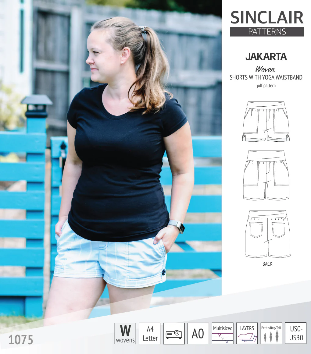 Jakarta shorts for woven fabrics with yoga waistband and pockets (PDF) - Image 20