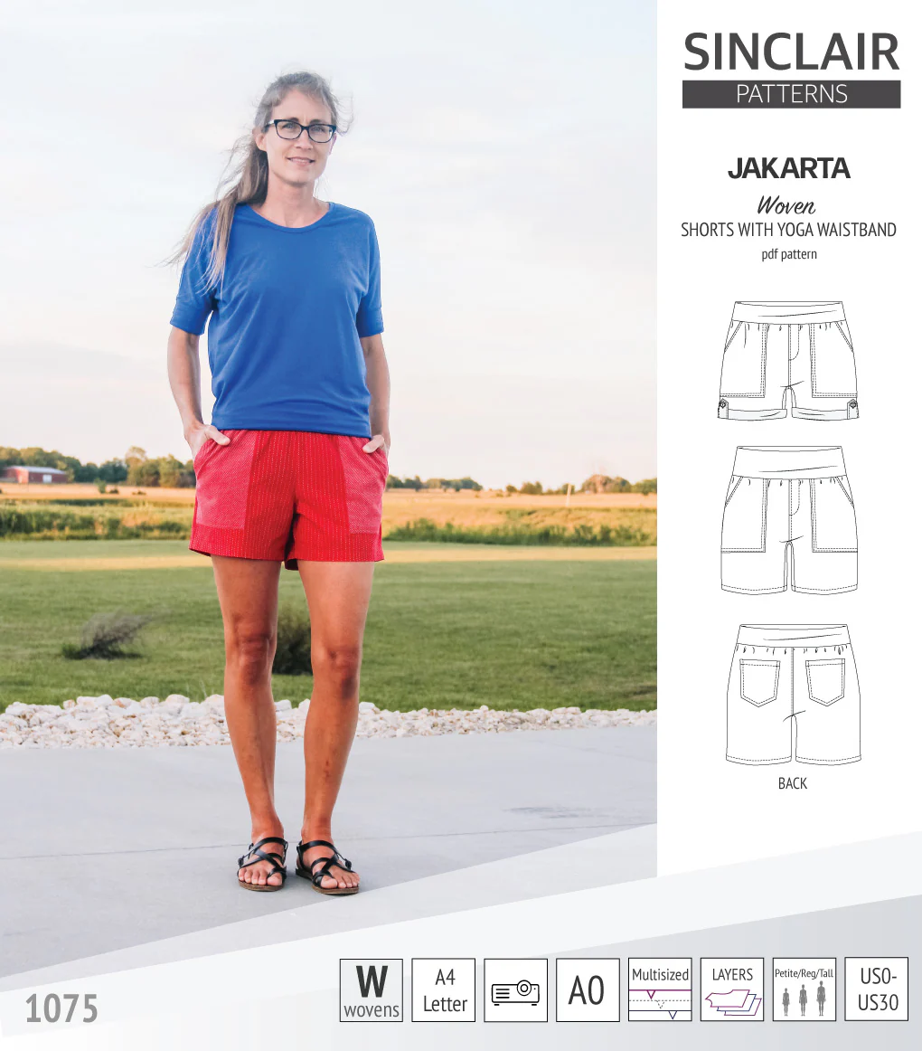 Jakarta shorts for woven fabrics with yoga waistband and pockets (PDF) - Image 22