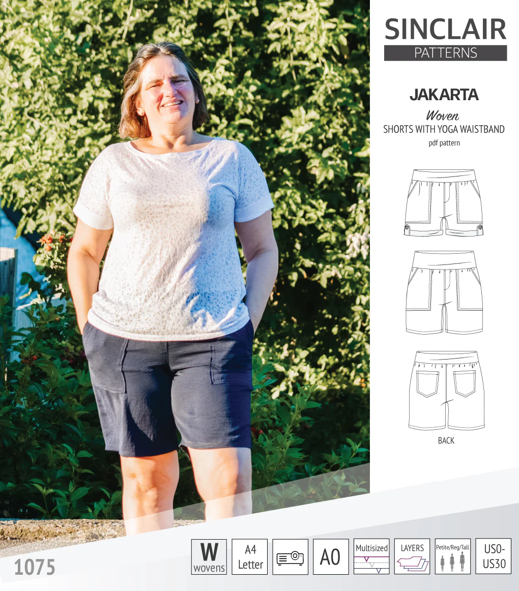 Jakarta shorts for woven fabrics with yoga waistband and pockets (PDF) - Image 25