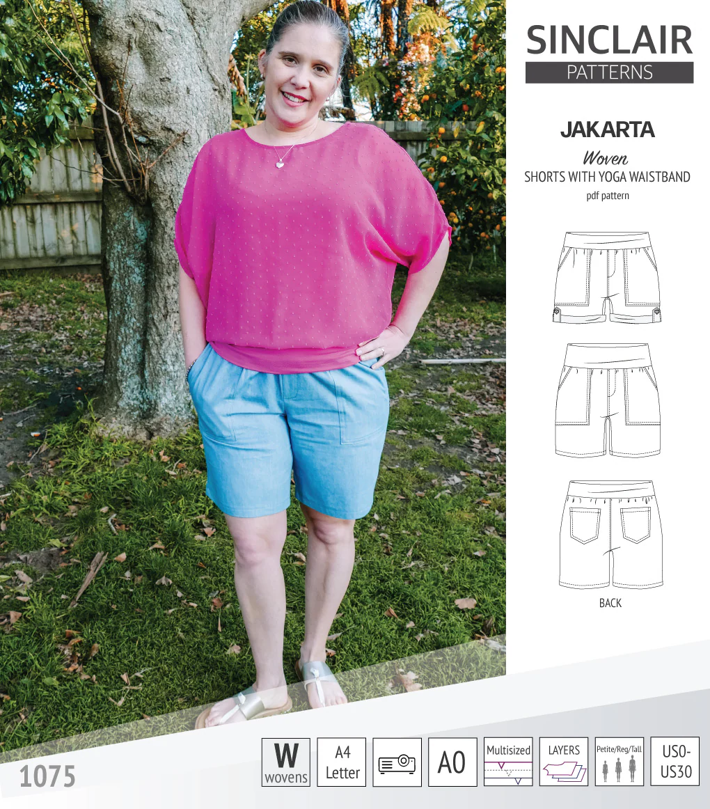 Jakarta shorts for woven fabrics with yoga waistband and pockets (PDF) - Image 26